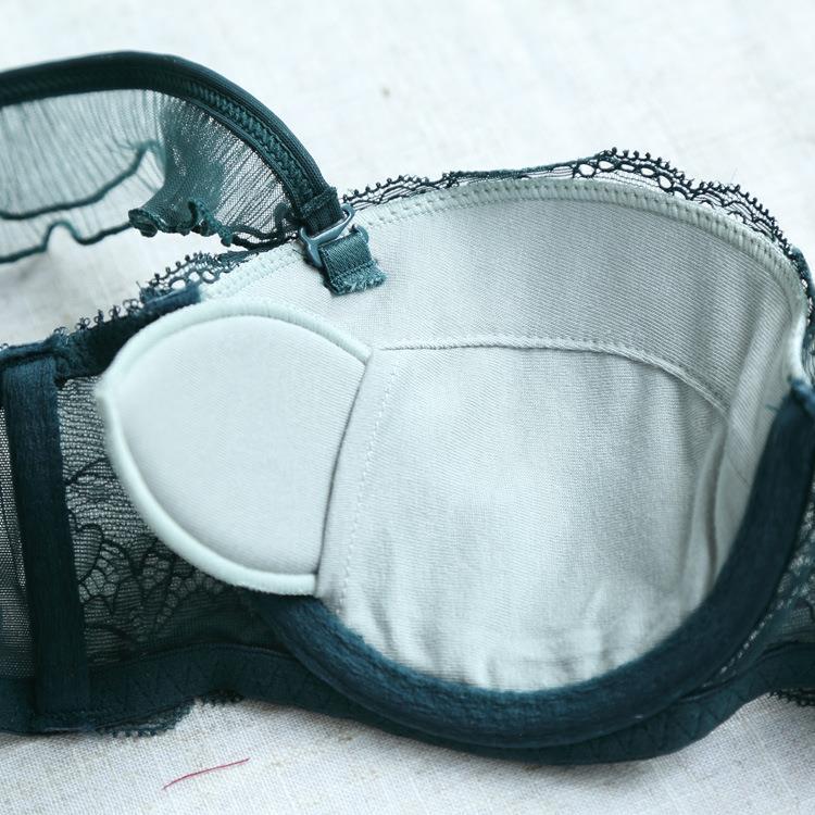 Nieuwe kanten kleine borstplooi inzetstuk pad dames 9227 bh set 16002_voghion.com