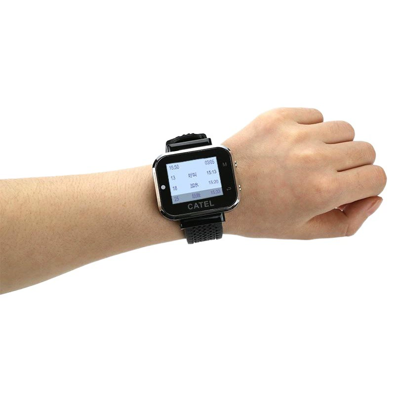 Catel Дополнительный беспроводной пейджер часы вибрация звуковой сигнал в ресторане чайный дом браслет зарядный приемник