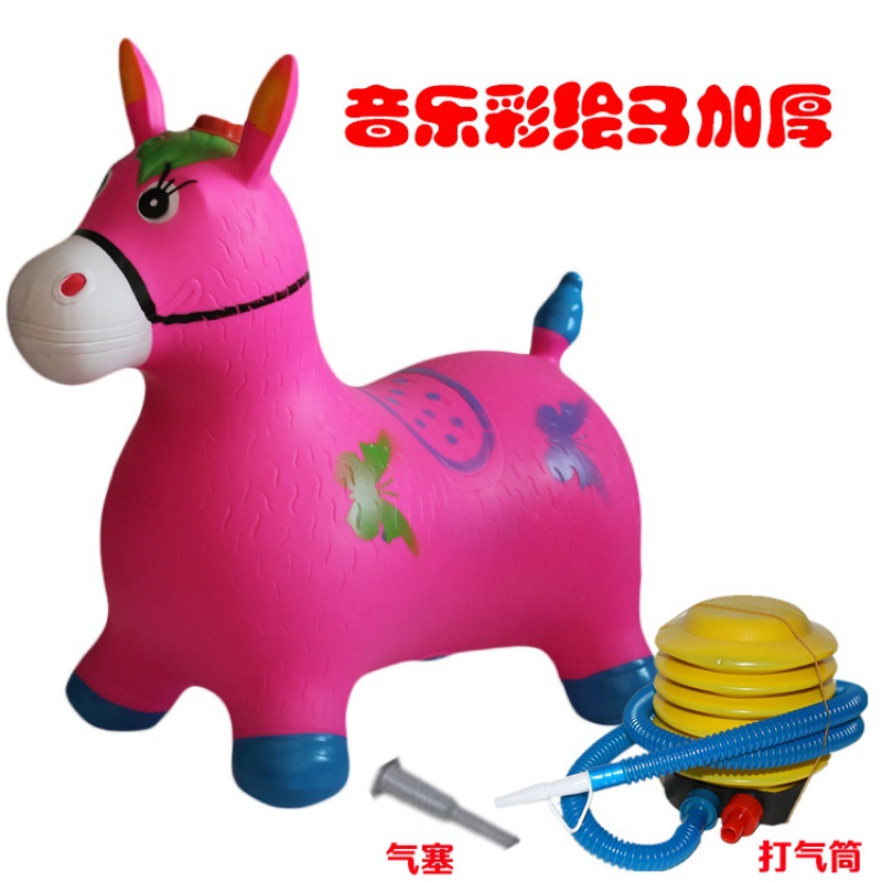 Candy red music painted pink horse single