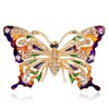 Factory direct selling niche alloy animal brooches European and American hot -selling simplicity bee butterfly diamond painting oil jewelry women