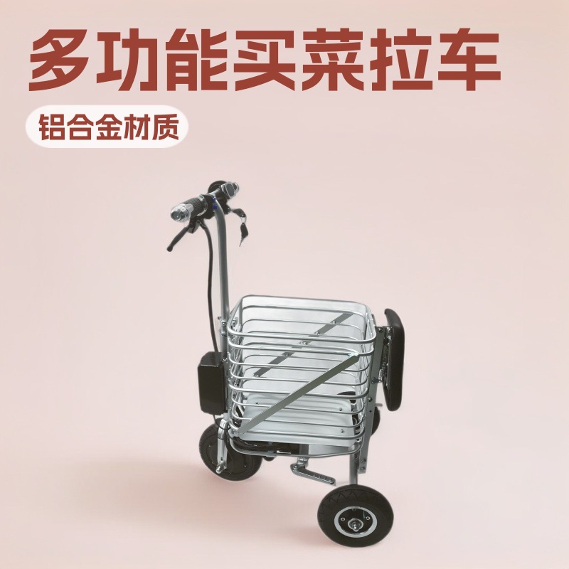 Small foldable walker for cycling for elderly