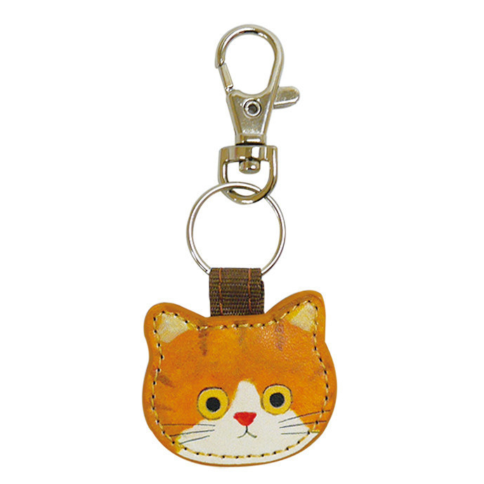 日系ECOUTE小猫咪系列钥匙扣Eminette可爱皮质钥匙圈装饰包包挂件|undefined