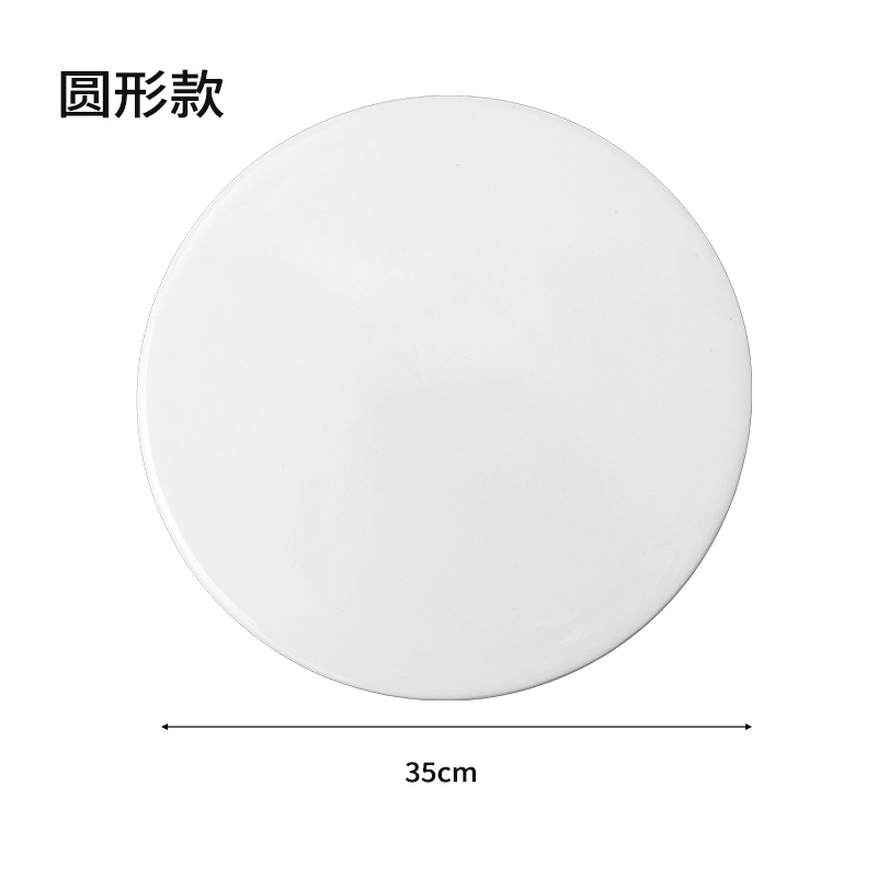 Porcelana blanca de 14 pulgadas redonda auspiciosa