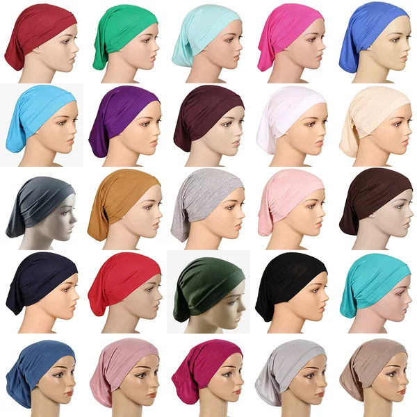Foreign Trade Hot Style Non-Pilling and Non-Fading Multi-Color Tube Hat Pure Color Mercerized Cotton Base Hat Modal Straight Turban Hat