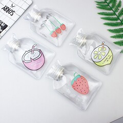 シンプルなpvc透明注水湯たんぽかわいい学生灌水湯たんぽ暖かい足のトランペットは手を温める宝袋を持っている