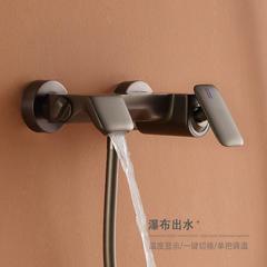 All-copper hot and cold smart digital display wall-mounted bathtub faucet wall-mounted for hotel and B&B simple shower set
