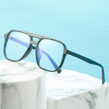 TR90复古近视眼镜框架男女同款时尚新款双梁全框眼镜框防蓝光平镜