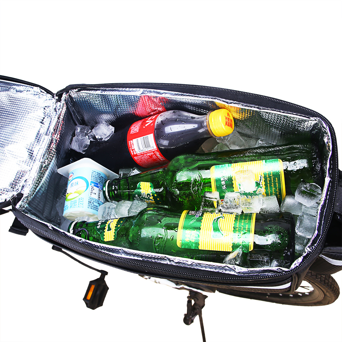 Bolsa de conducción de bicicleta eléctrica bolsa de estante trasero bolsa de transporte de bicicleta de montaña bolsa de cola bolsa de sillín delantera y trasera accesorios para bicicletas