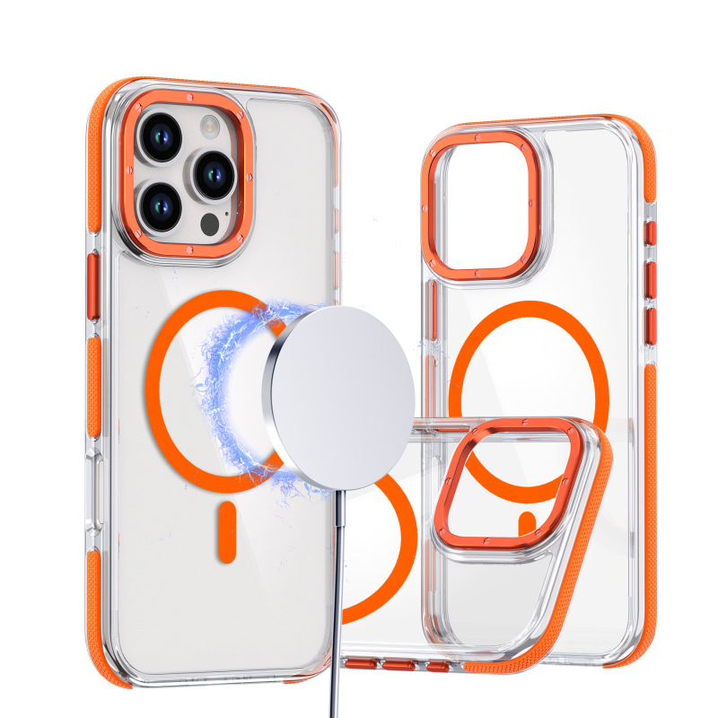 适用iPhone17ProMax磁吸手机壳双色透明苹果16E防摔全包保护15PRO|undefined