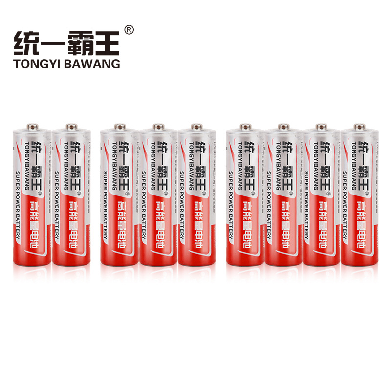 统一霸王电池5号7号碳性电池玩具遥控器地摊配套干批发电源