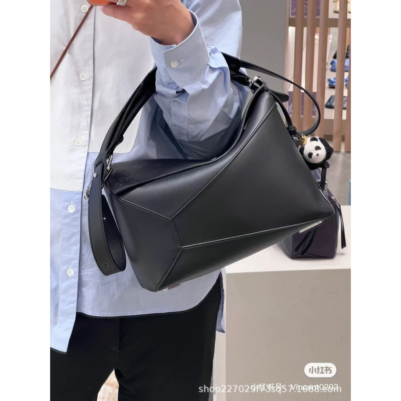 High-Quality Luo Jia Crossbody Bag, Soft Leather Patchwork Classic Puzzle Small Square Bag, Unisex Shoulder Geometric Bag for Women