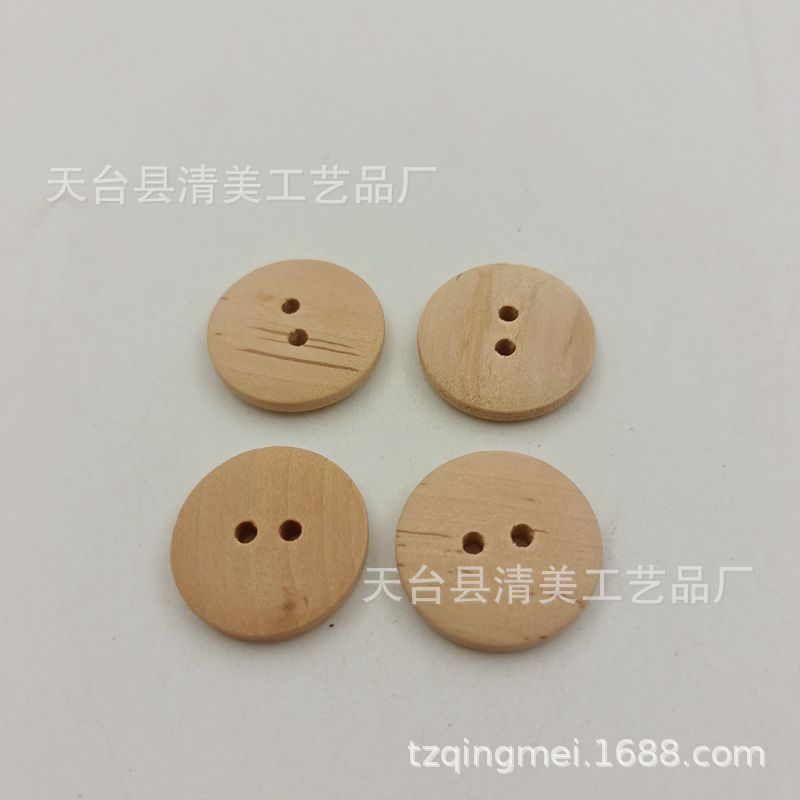 Botones de madera Accesorios textiles Ropa Accesorios textiles para el hogar Troncos hechos a mano Botones de madera de dos agujeros y cuatro ojos