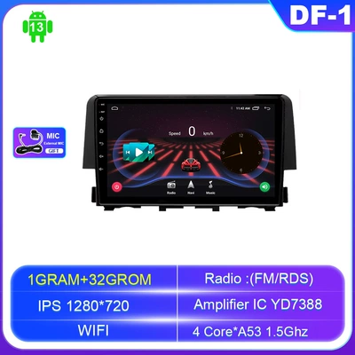 Cross-Border Applicable 16-18 Honda Civic Central Control Large Screen All-In-One Android Car Navigation (DVD Navigation) - android-navigation-wifi-version-132g-official-standard
