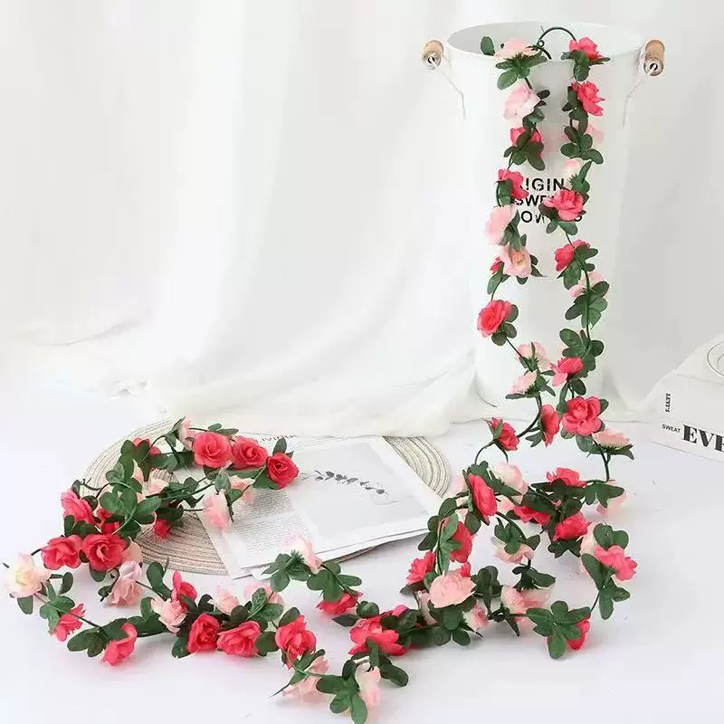 Розовый водопад свадьба Wedding Federation имитация Роза Потолочная декорация воздуховоды обернуть ветер Цветок Тенг