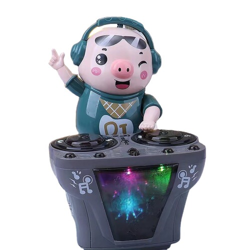 Children's toy baby educational early education multifunctional singing and dancing robot electric swing DJ piggy