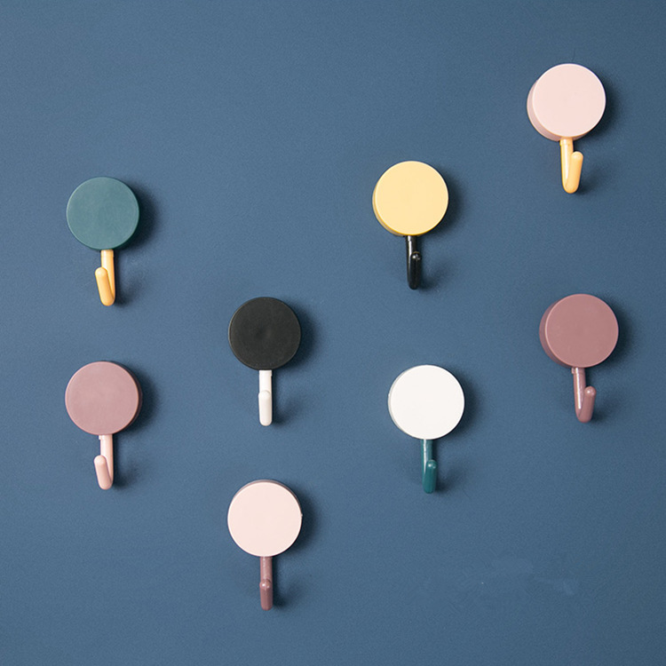Punch holes Hooks Strength Viscose After the door Coat hook Shelf kitchen Wall hanging hook Wall Sticking hook single
