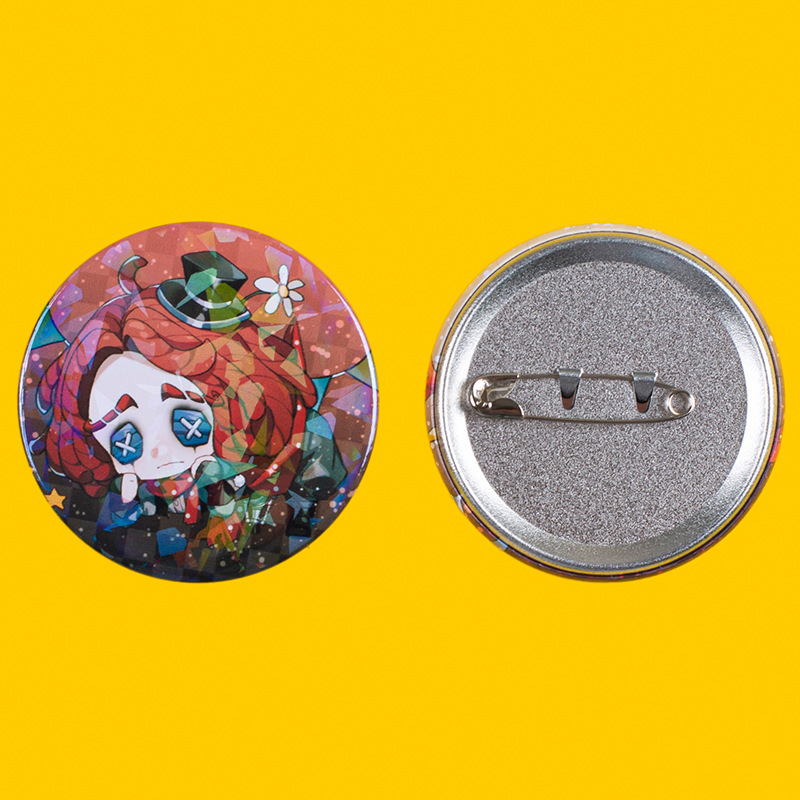 [Wo Miao] Identity V Laser Pin Badge: Mnemosyne Night Tide, Jinghong, Joke — Anime-themed Merchandise
