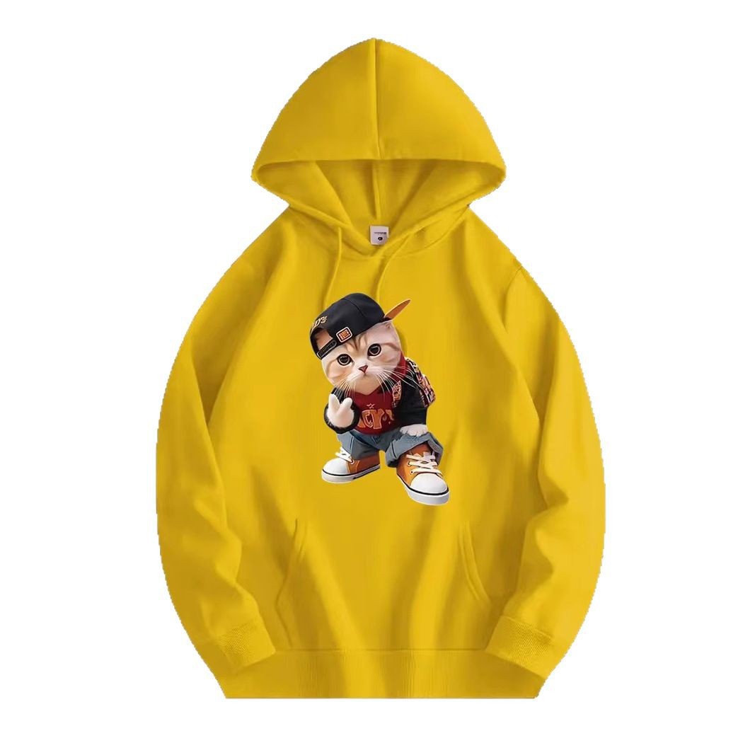 Nuevo suéter animado con sudadera con capucha cálida y cómoda con estampado para hombres y mujeres