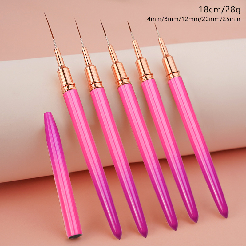 5 bolígrafos de ensalada 4 bolígrafos de línea de ensalada súper finos pinceles de uñas profesionales conjunto de pinceles de pintura de flores pinceles de color de pinceles de fototerapia