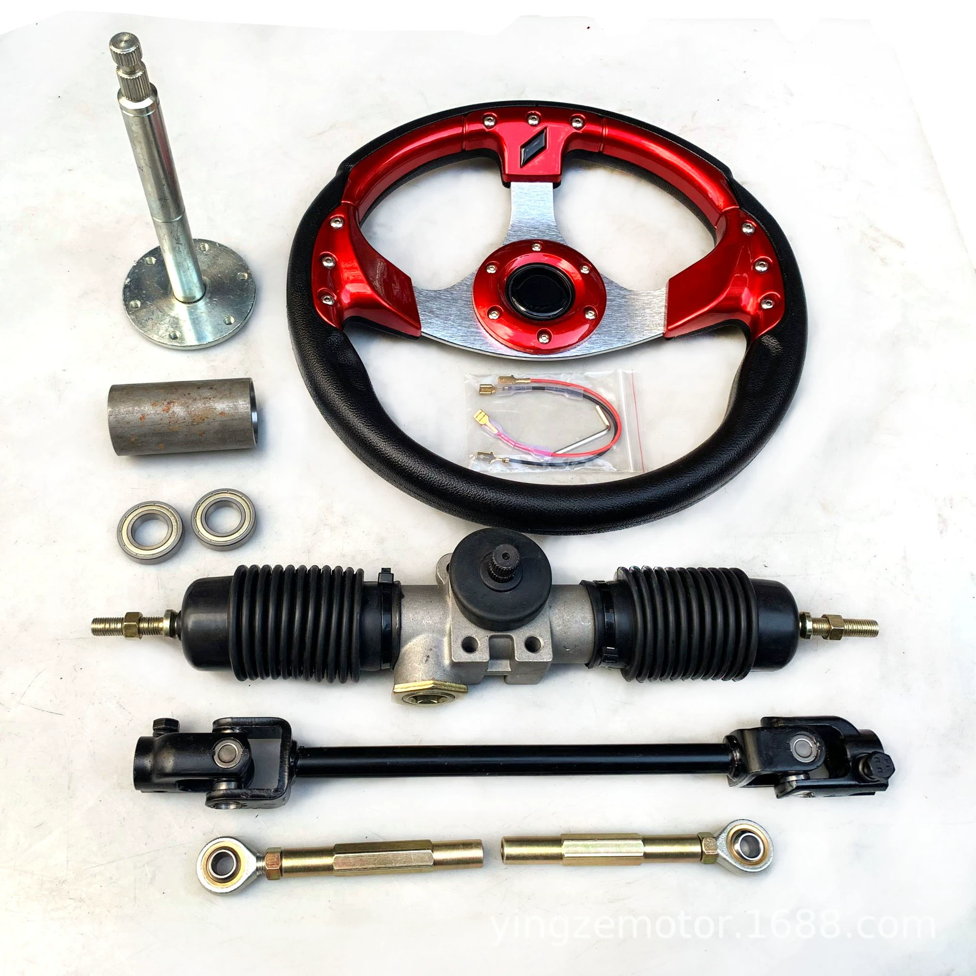 Четырехколесный картинг 1,75 круга 36/42 см рулевого рулевого колеса цветной руль рыбий глаз шаровая тяга 19 см