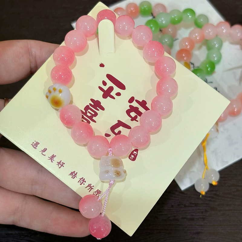 Diseño de pulseras de garra de gato adorable estudiantes nicho nuevo pulseras de estilo chino jugar accesorios de pulseras explosivas