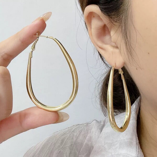 matte hoop earrings