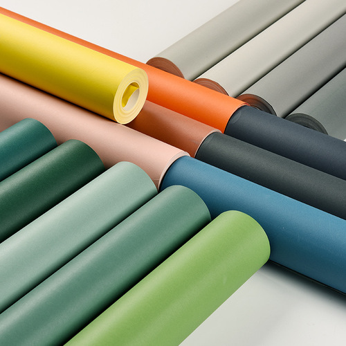 Wholesale dropshipping solid color wallpaper non-self-adhesive bedroom living room milk tea shop non-woven wallpaper dark green waterproof wallpaper