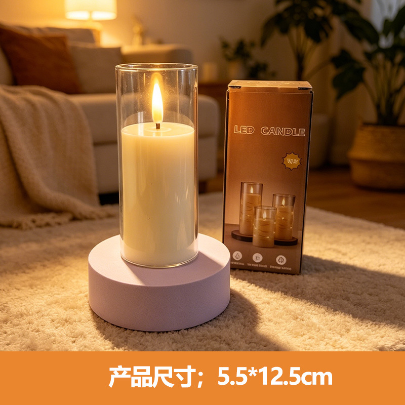 Velas electrónicas LED lámpara de vela de simulación boda festivales de carga vela diseño accesorios adornos de atmósfera lámpara personalizada