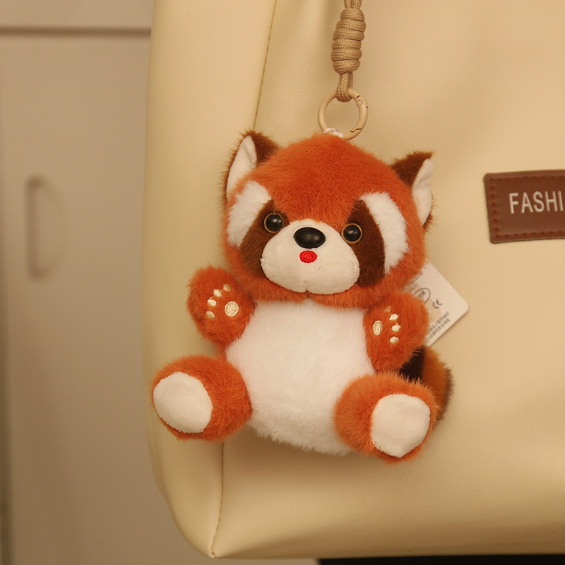 Cartoon Raccoon Plush Doll Keychain Pendant Couple Bag Pendant Doll Machine Doll Plush Toy Wholesale