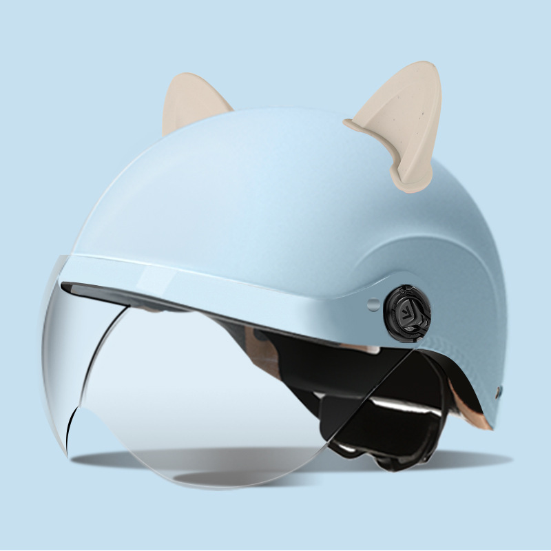 Nuevo casco estándar nacional para vehículos eléctricos, unisex, medio casco cortavientos, protección solar de verano, casco ligero de seguridad para vehículos eléctricos