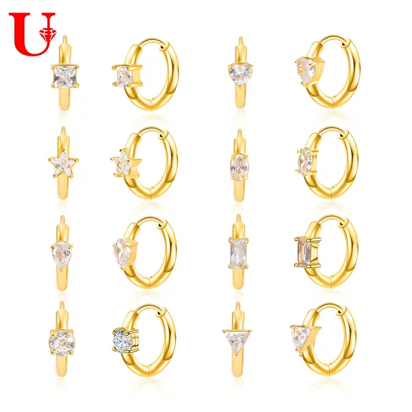Stainless steel titanium steel earrings, ins-style design, 5A zircon earrings for women, summer high-end earrings, wholesale