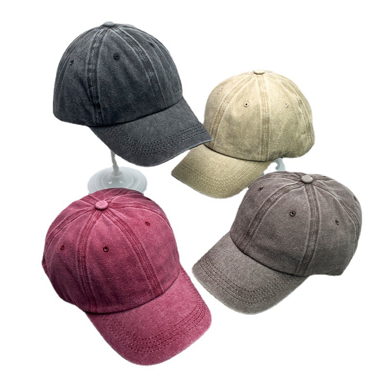 Estilo coreano clásico color sólido moda hombres y mujeres gorra de béisbol algodón versátil simple deportes cómodo transpirable sol sombrero al por mayor