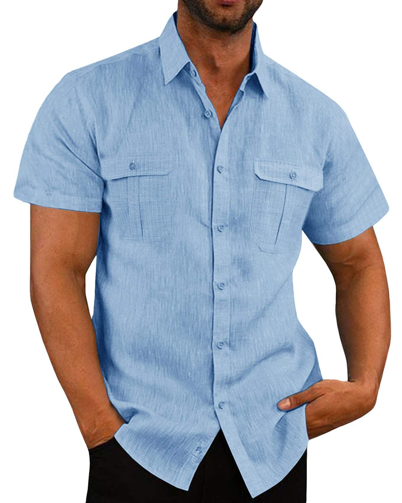 Men's Solid Color Blouse Men's Clothing display picture 9