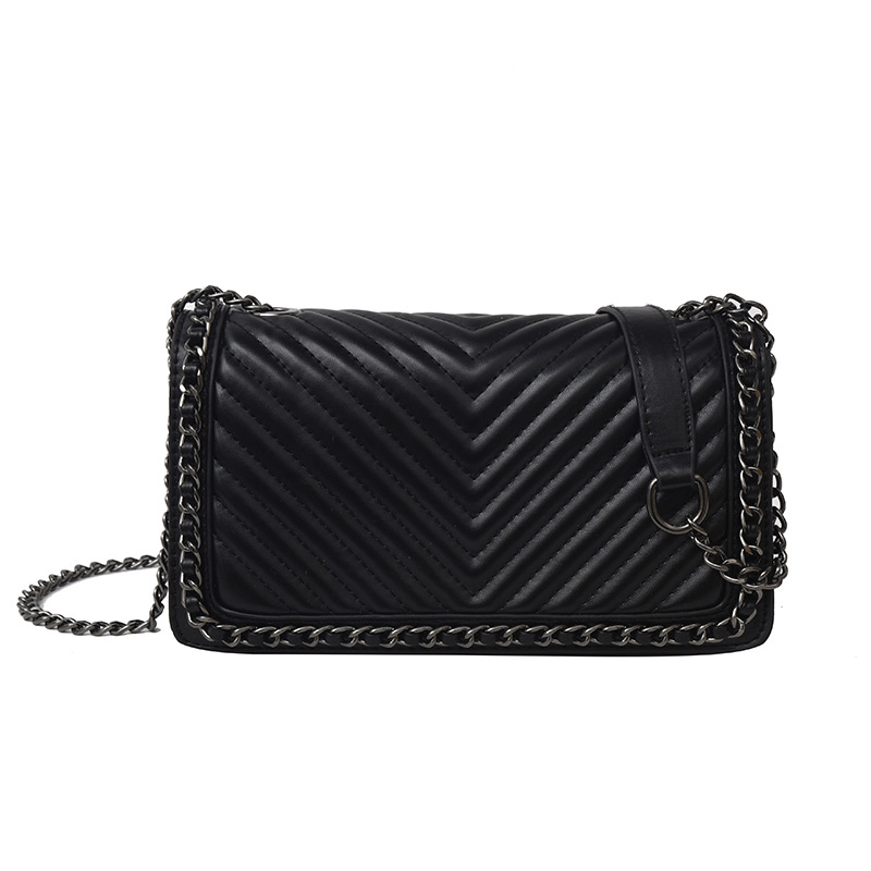 Bolso de Cadena Retro Estilo Hong Kong, Verano 2025, Nuevo, Transfronterizo, Super Popular, Texturizado, Bolso de Hombro, Bolso Cruzado Acolchado de Moda para Mujer