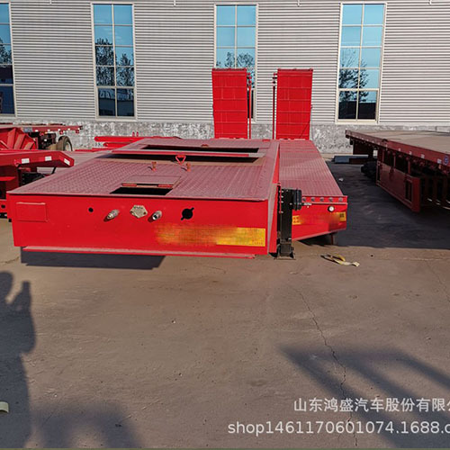Lowbed Semi-Trailer 13m Excavator Tow Trailer Engineering Machinery Tow Trailer Heavy-Duty Hook-And-Chain Tow Trailer
