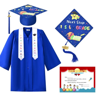 欧美儿童学士服毕业礼服针织幼儿园博士服小学表演演出服厂家直销