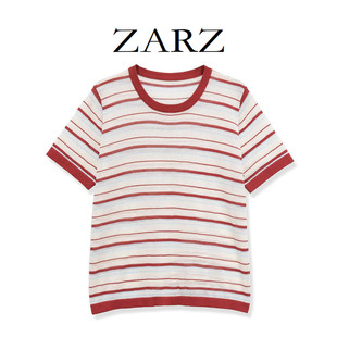 ZARZ homemade European and American style new women's clothing western style round neck striped casual knitted top 5755034