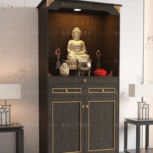 Aluminum Alloy Buddhist Altar Table for Home Use, Modern Minimalist Standing Cabinet, Incense Altar, Shrine, Bodhisattva, God of Wealth, Guanyin Buddha Statue Table
