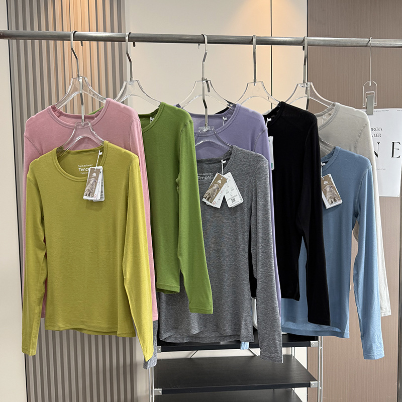 Merino Wool Quick-Drying Clothing! Outdoor Mountaineering Sweat-Wicking Breathable Stretch Long-Sleeved Knitwear Bottoming Shirt for Women in Autumn