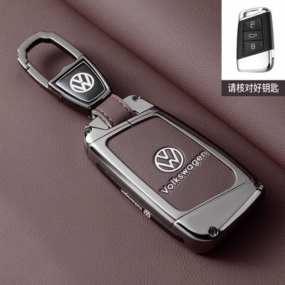 Static Rod/Key Bag Model Sagitar Lavida Bora Tiguan - type-c-mocha-brown-original-color-leather-buckle