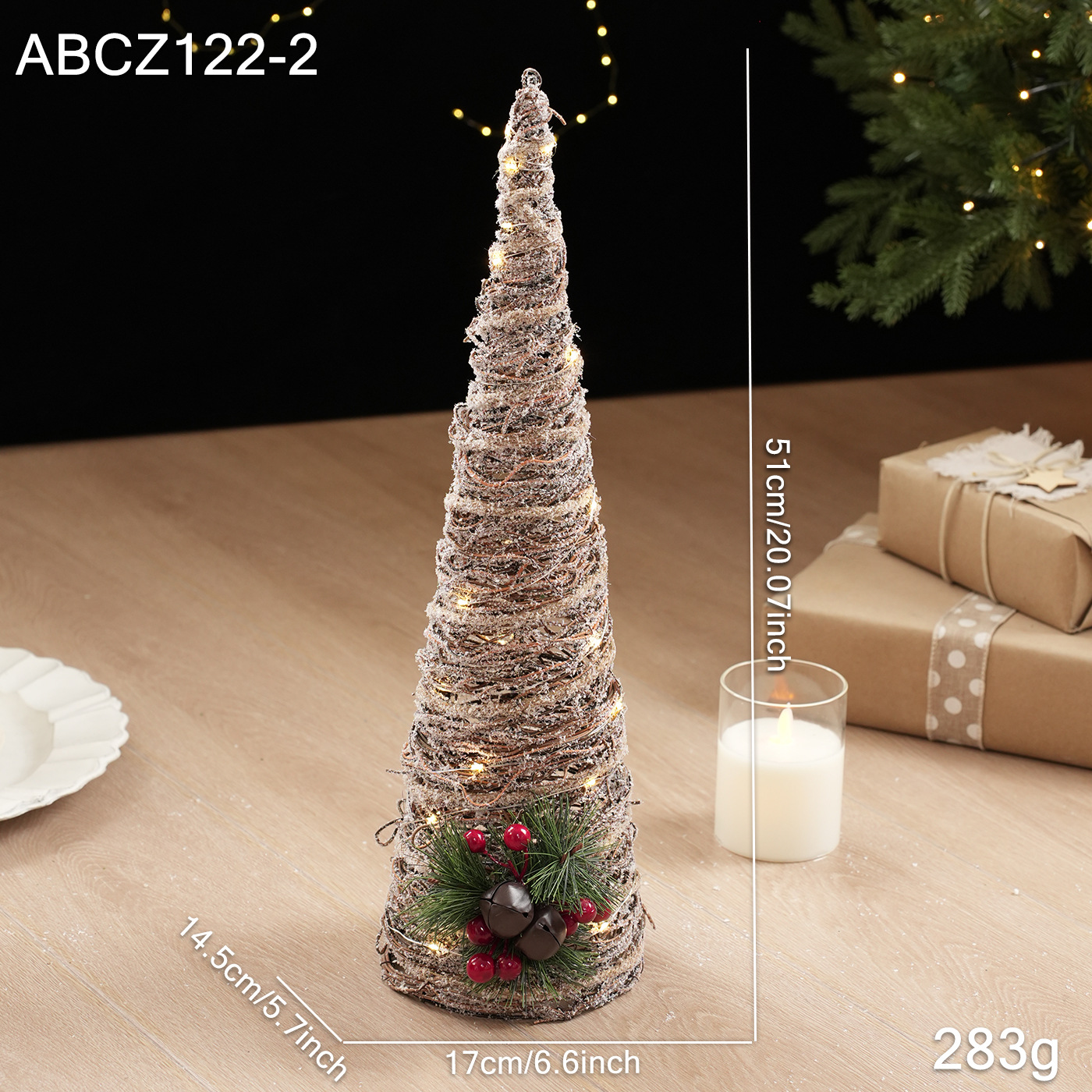 Navidad de hierro forjado muñeco de nieve árbol de Navidad alce regalos de polvo pegajoso cuerda de cáñamo brillante Navidad creativa decoración de ventanas de escritorio