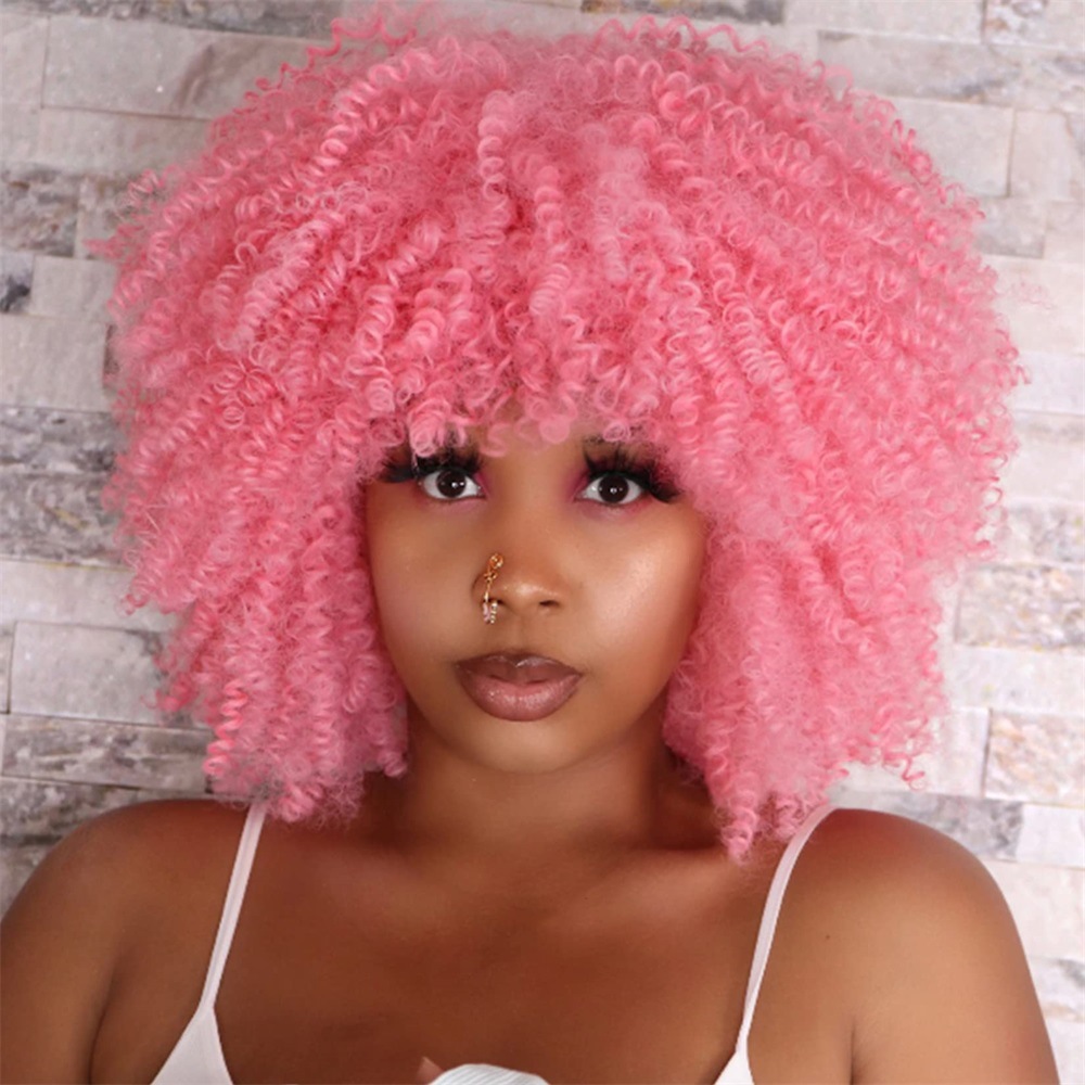 320g Weight Full Head Wigs Wig & Hair Extension Type Women's African Style Party Cosplay High Temperature Wire Curls Wigs