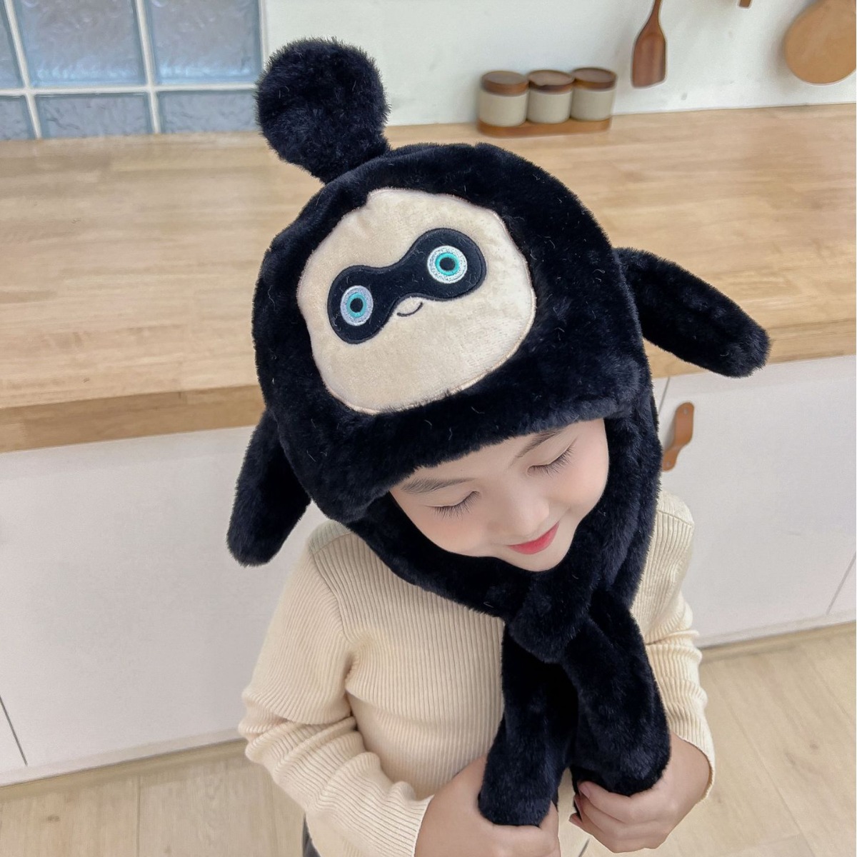 Children's demi-season keep warm cartoon cute velvet set for men and…