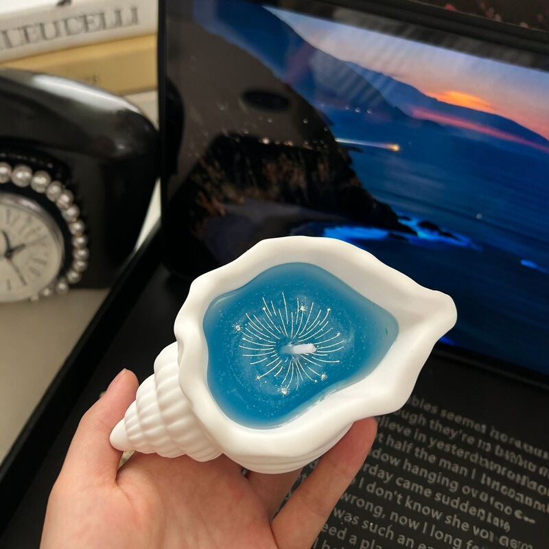 法螺貝ゼリーワックスアロマキャンドルクリエイティブ手作り誕生日ギフト寝室の装飾品ハイエンドの長期的な家庭用フレグランス|undefined