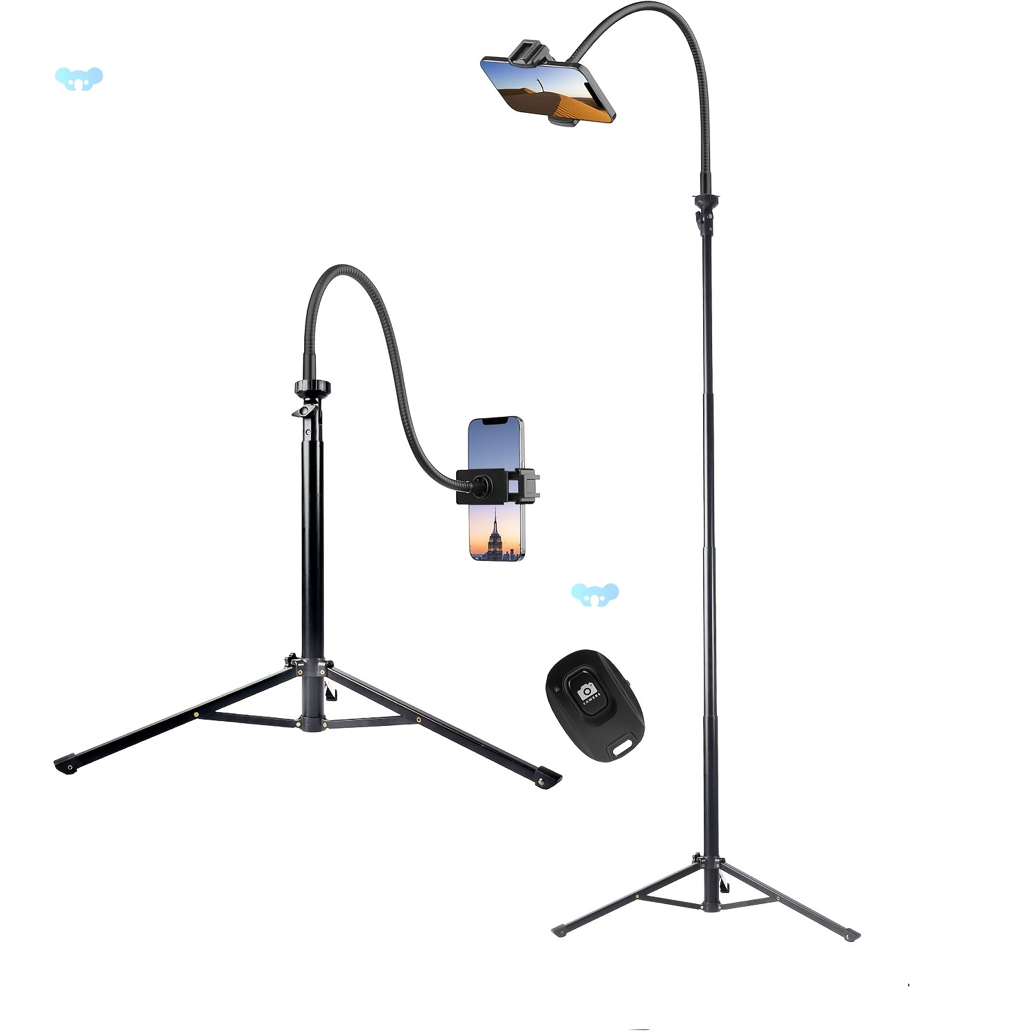 57 Flexible Phone Tripod Stand with Adjustable Gooseneck