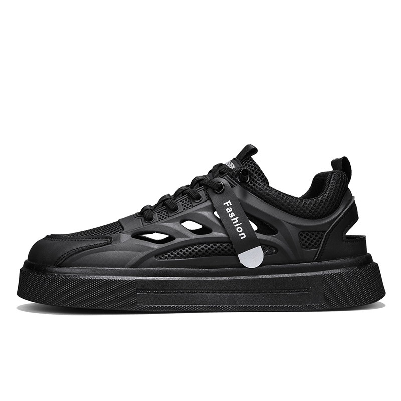 2025 sandalias para hombre malla de verano transpirable uso exterior antideslizante hueco juvenil conducción al aire libre deportes agujero de playa