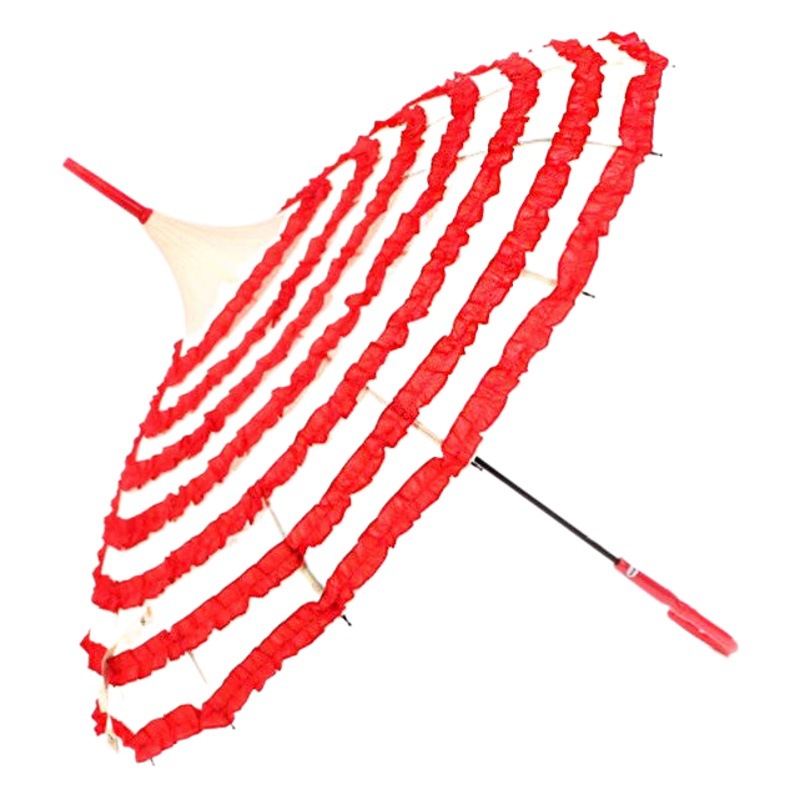 Suministro directo de fábrica de encaje pagoda paraguas corte rojo boda paraguas pastel falda soleado paraguas elegante fotografía paraguas