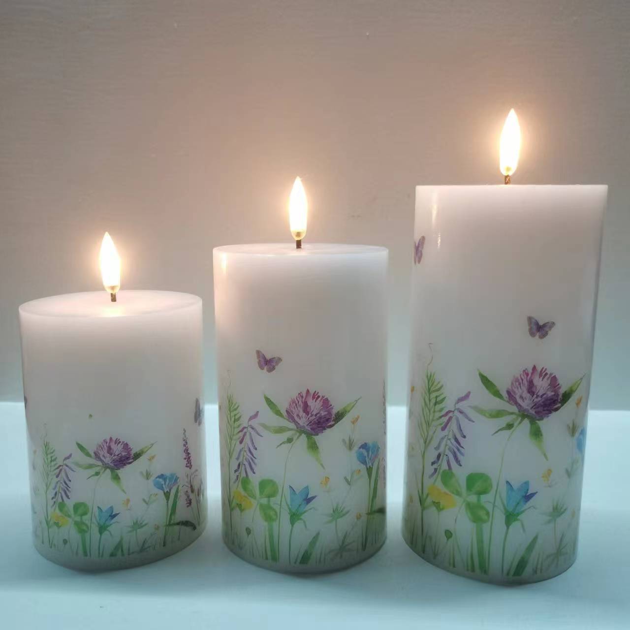 跨境热销万圣节LED电子香薰蜡烛石蜡水转印贴纸尺寸图案皆可定做