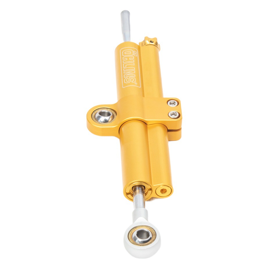 Manillar de la motocicleta accesorios de titanio regla amortiguador universal dirección amortiguador estabilizador de dirección doble tubo corto amortiguador