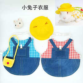 亚马逊兔子衣服牵引绳宠物兔兔豚鼠小型溜兔子幼兔垂耳兔服装饰品